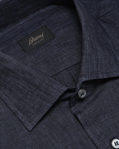Brioni - Riva shirt linen - Navy