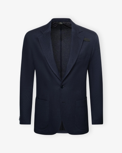 Brioni - Jesery blazer silk cotton - Blue