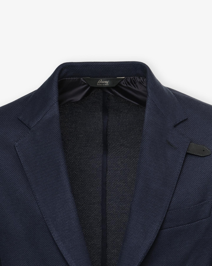 BRIONI Brioni - Jesery blazer silk cotton - Blue