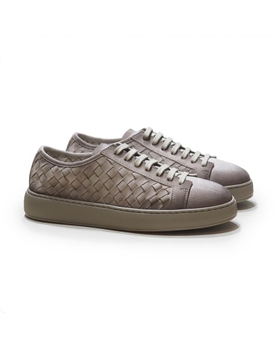Santoni - Sneaker woven - Greige