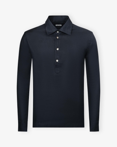 Kiton - Miami linen shirt - Navy