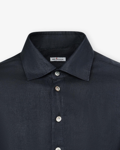 Kiton - Miami linen shirt - Navy