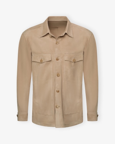 Rifugio Napoli - Leather shirt the Continental - Sand