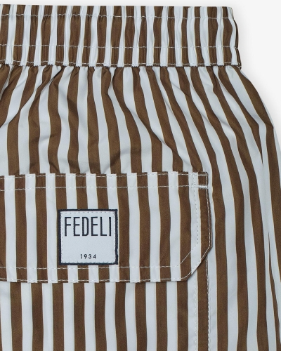 Fedeli - Swimtrunk Madeira - Brown stripes