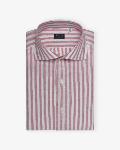 Finamore - Shirt Eduardo Napoli - Linen - Old pink