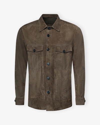 Rifugio Napoli - Handmade leather overshirt - Brown