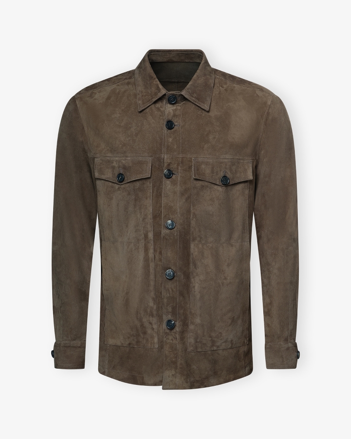 RIFUGIO NAPOLI Rifugio Napoli - Handmade leather overshirt - Brown