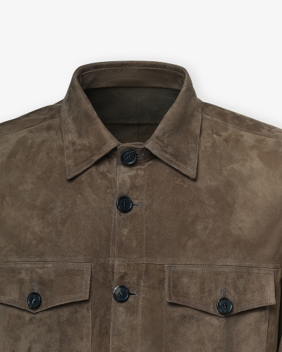 Rifugio Napoli - Handmade leather overshirt - Brown