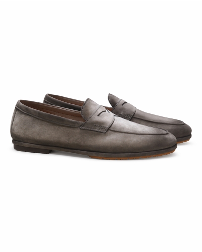 Santoni - Carlo loafer - Silk suede - Greige