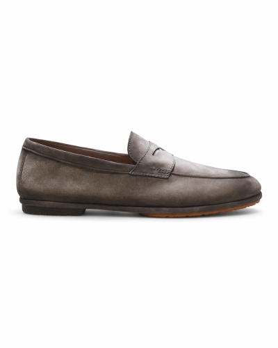 Santoni - Carlo loafer - Silk suede - Greige