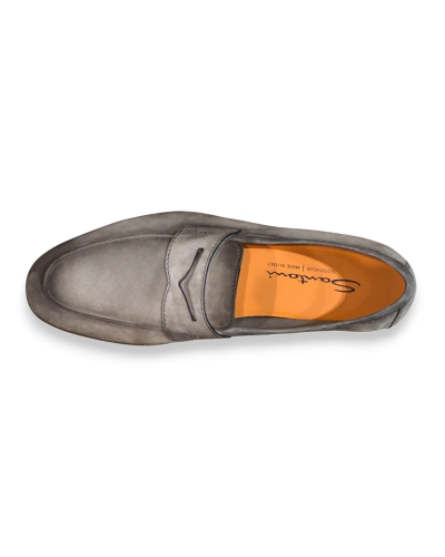 Santoni - Carlo loafer - Silk suede - Greige