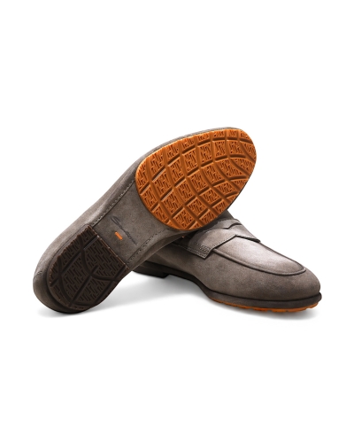 Santoni - Carlo loafer - Silk suede - Greige