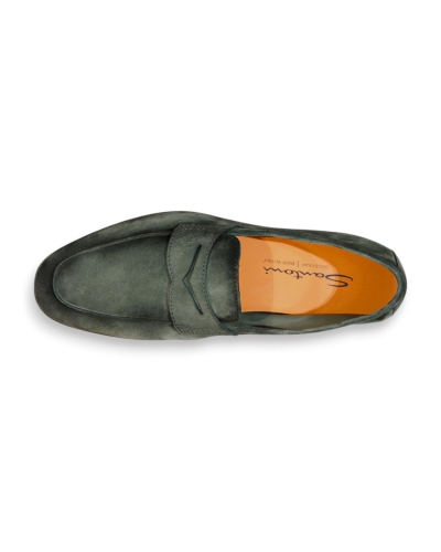 Santoni - Carlo loafer - Silk suede - Green