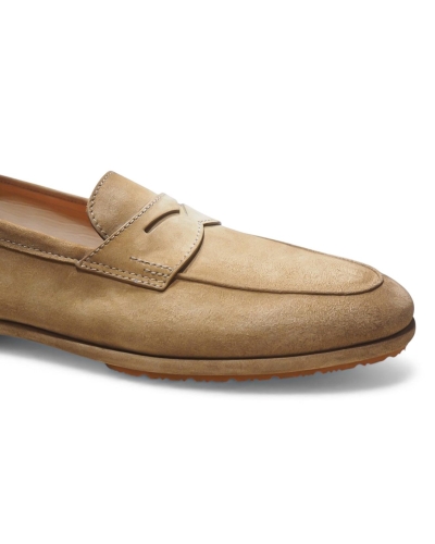 Santoni - Carlo loafer - Silk suede - Taupe