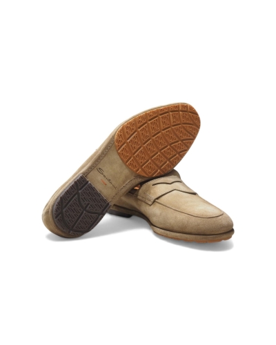 Santoni - Carlo loafer - Silk suede - Taupe