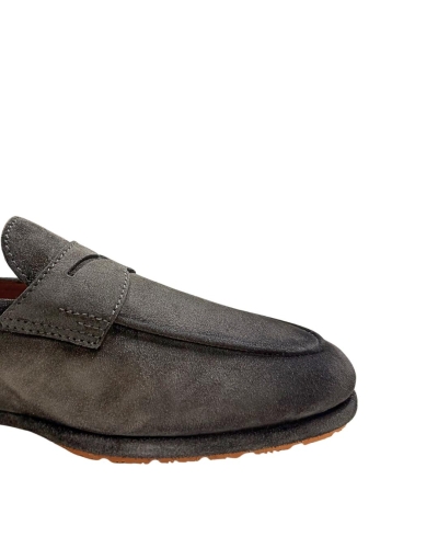 Santoni - Carlo loafer - Silk suede - Grey
