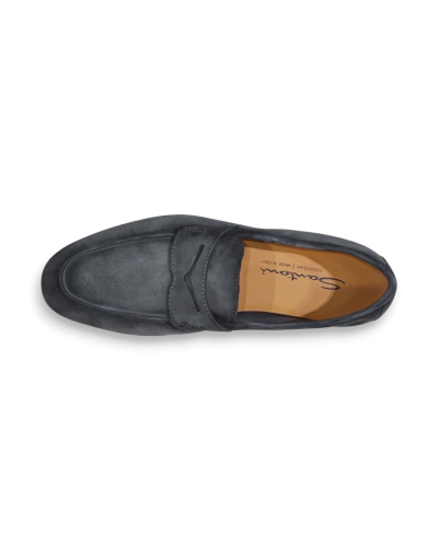 Santoni - Carlo loafer - Silk suede - Grey