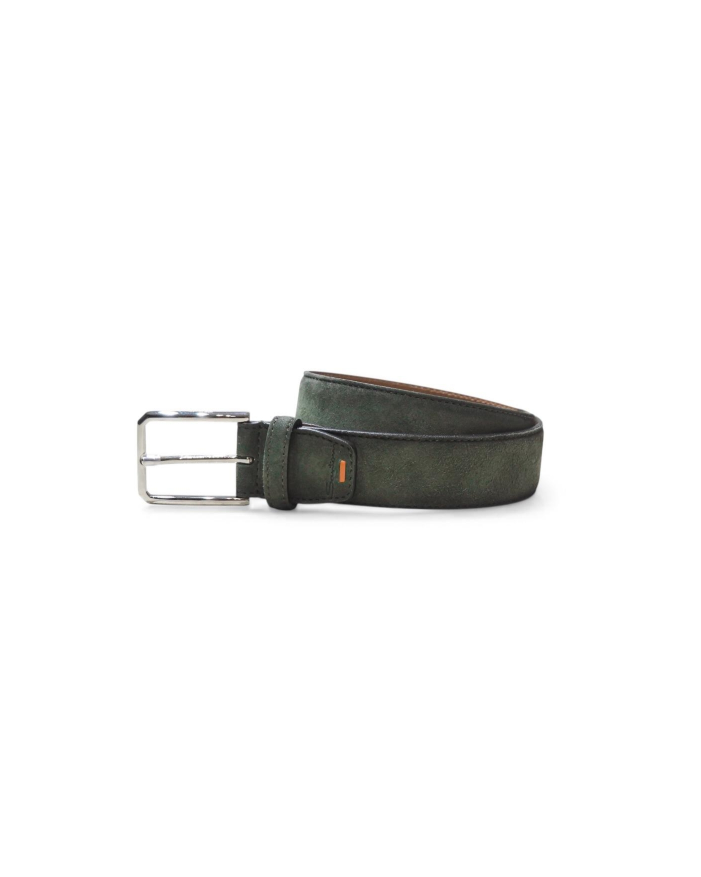 Santoni - Adjustable belt suede - Olive