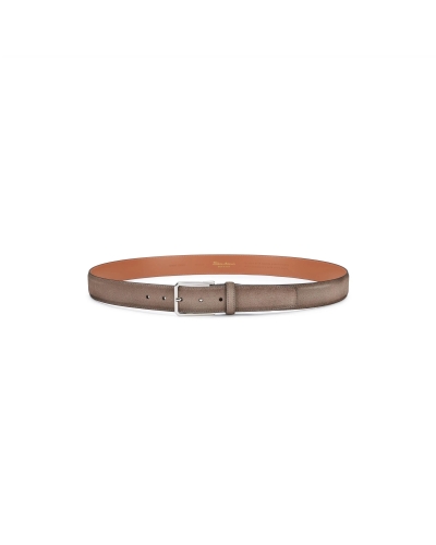 Santoni - Adjustable belt suede - Greige