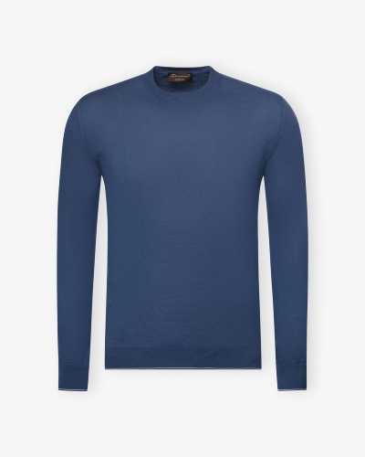Doriani Cashmere - Round neck ice cotton - Blue