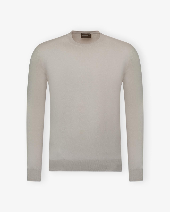 DORIANI CASHMERE Doriani Cashmere - Round neck ice cotton - Sand