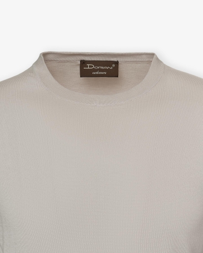 Doriani Cashmere - Round neck ice cotton - Sand