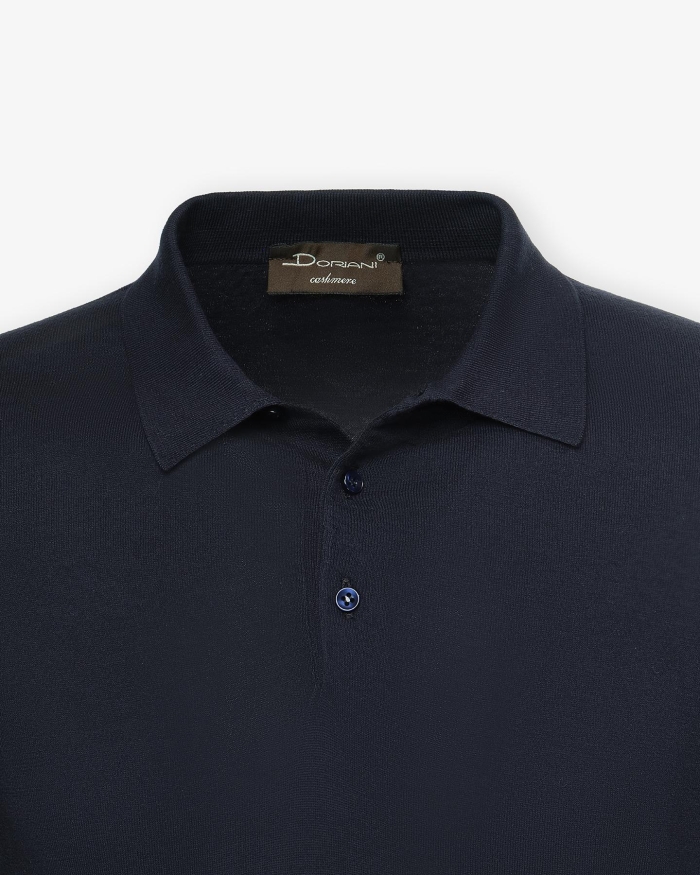 DORIANI CASHMERE Doriani Cashmere - Polo short sleeve - Ice cotton - Navy