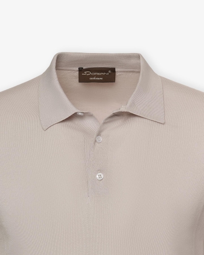 Doriani Cashmere - Polo short sleeve - Ice cotton - Sand