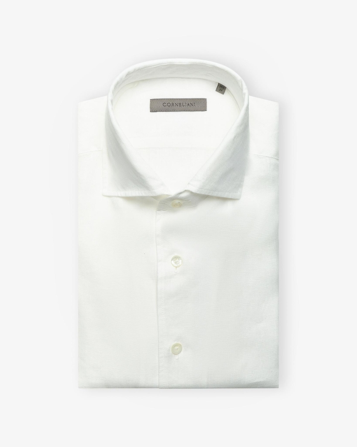 CORNELIANI Corneliani - Shirt one piece collar linen - White