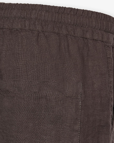 Fedeli - Trousers linen - Dark brown