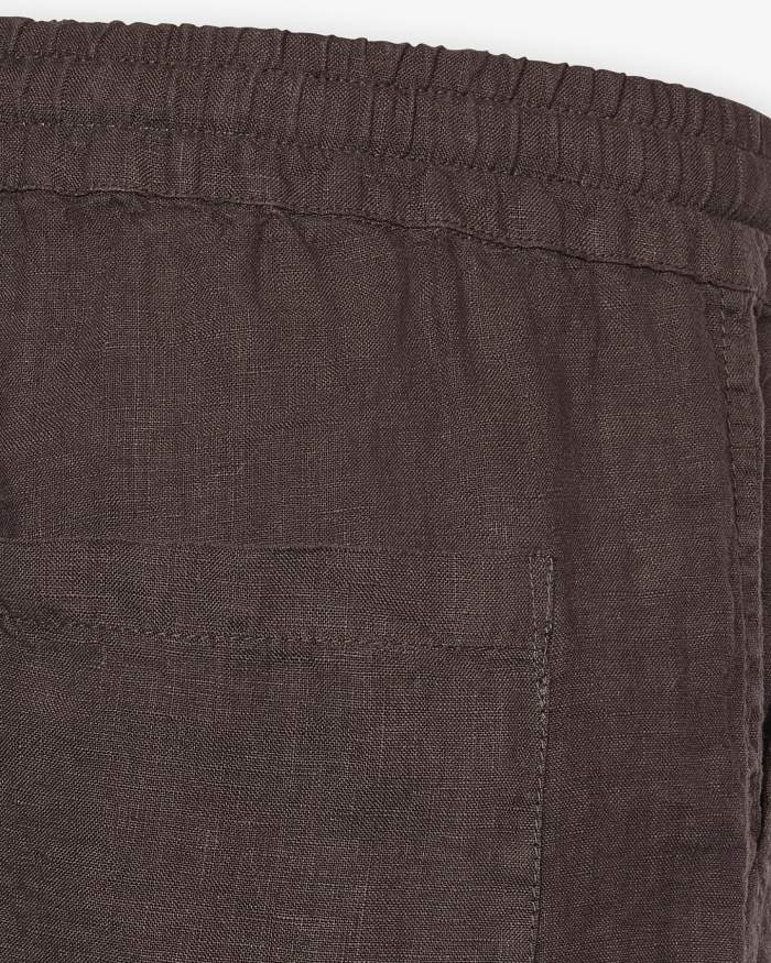 FEDELI Fedeli - Trousers linen - Dark brown