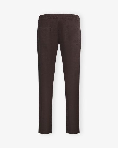 Fedeli - Trousers linen - Dark brown