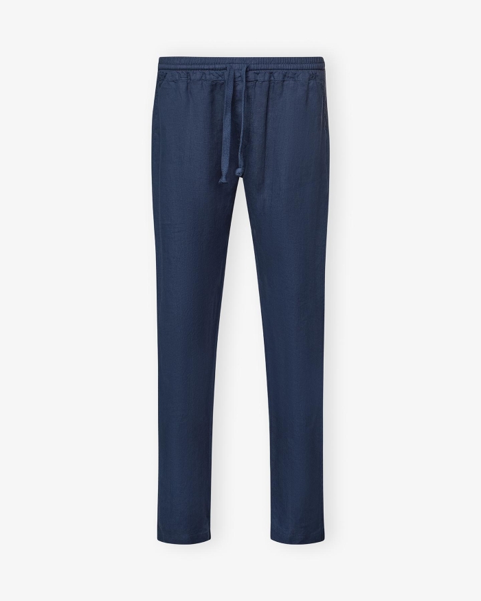 FEDELI Fedeli - Trousers linen - Navy
