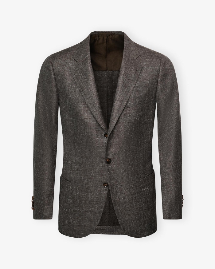 CESARE ATTOLINI Cesare Attolini - Tailor made jacket wool silk linen - Greige