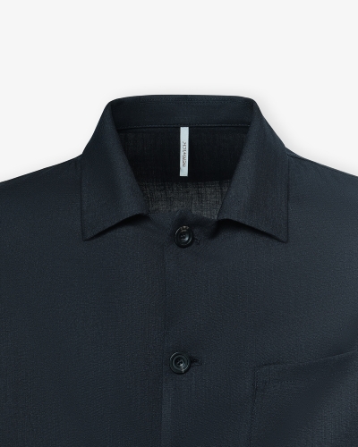 Berwich x Loro Piana - Shirt jacket wool silk linen - Navy