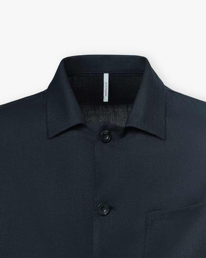 BERWICH Berwich x Loro Piana - Shirt jacket wool silk linen - Navy