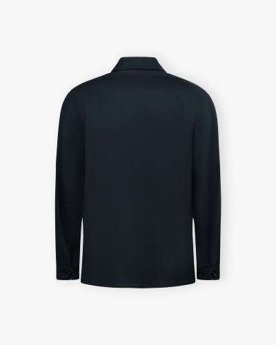 Berwich x Loro Piana - Shirt jacket wool silk linen - Navy