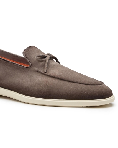 Santoni - Malibu loafer bow - Greige