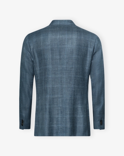 Corneliani - Check jacket Sartorial - wool silk linen - Blue