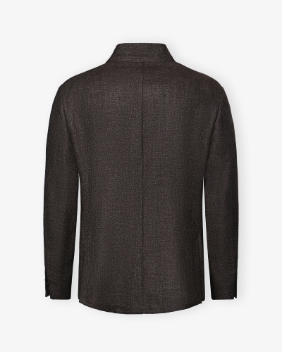 Corneliani - Stand collar jacket - Wool silk cotton - Greige