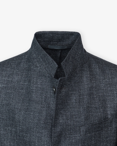 Corneliani - Stand collar jacket - Wool silk cotton - Grey