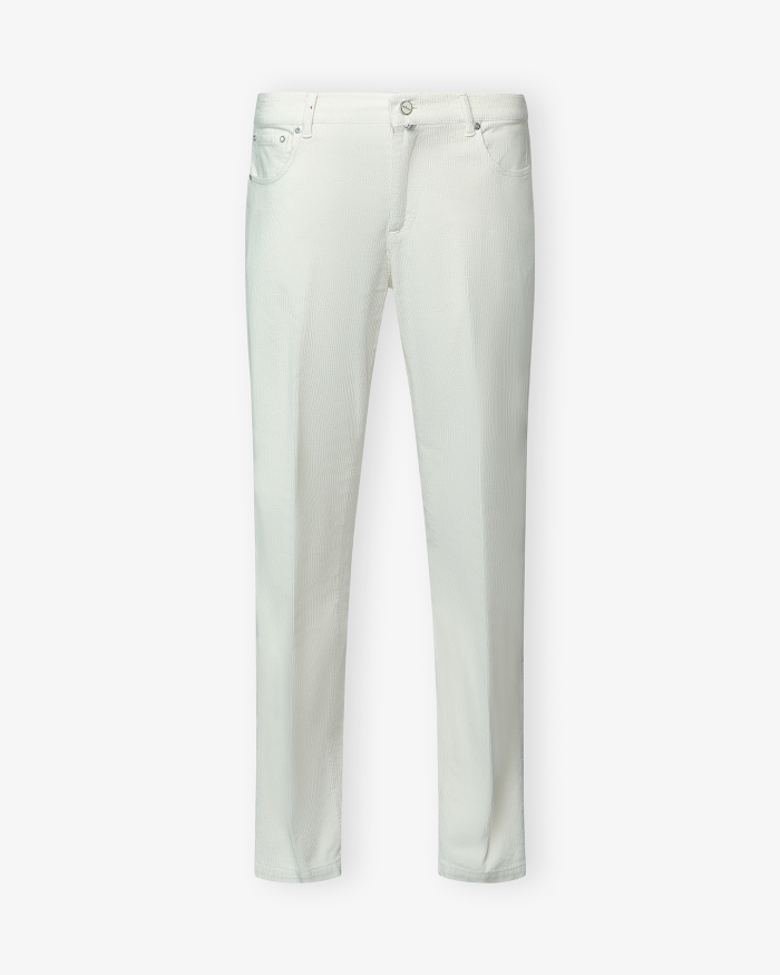 KITON Kiton - Corduroy trousers - Cream white