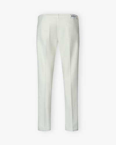 Kiton - Corduroy trousers - Cream white