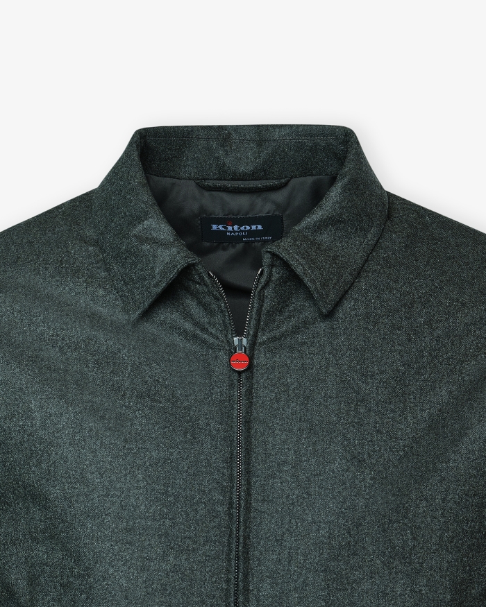 KITON Kiton - Bomber jacket cashmere - Green