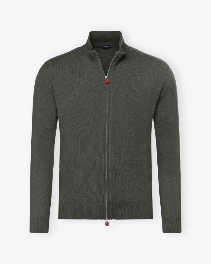 KITON Kiton - Full zip cashmere - Green