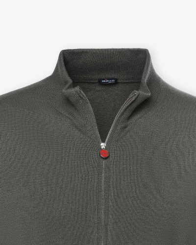 Kiton - Full zip cashmere - Green