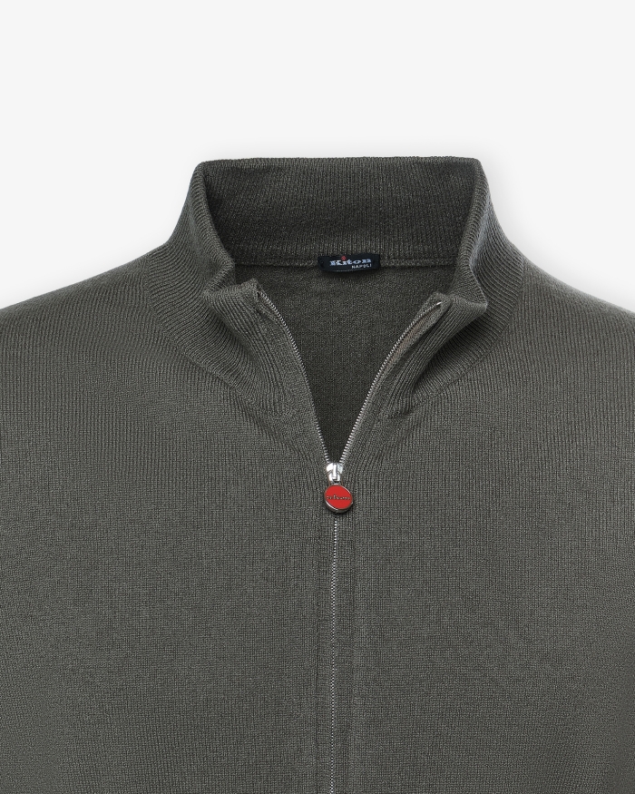 KITON Kiton - Full zip cashmere - Green