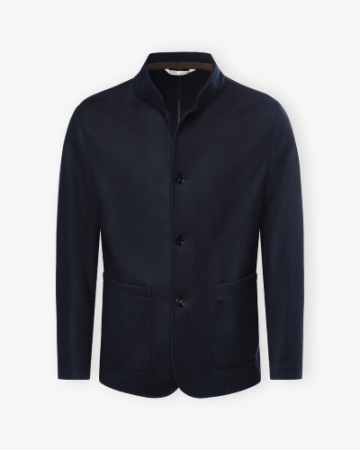 Maurizio Baldassari - Stand collar jacket cashmere - Navy
