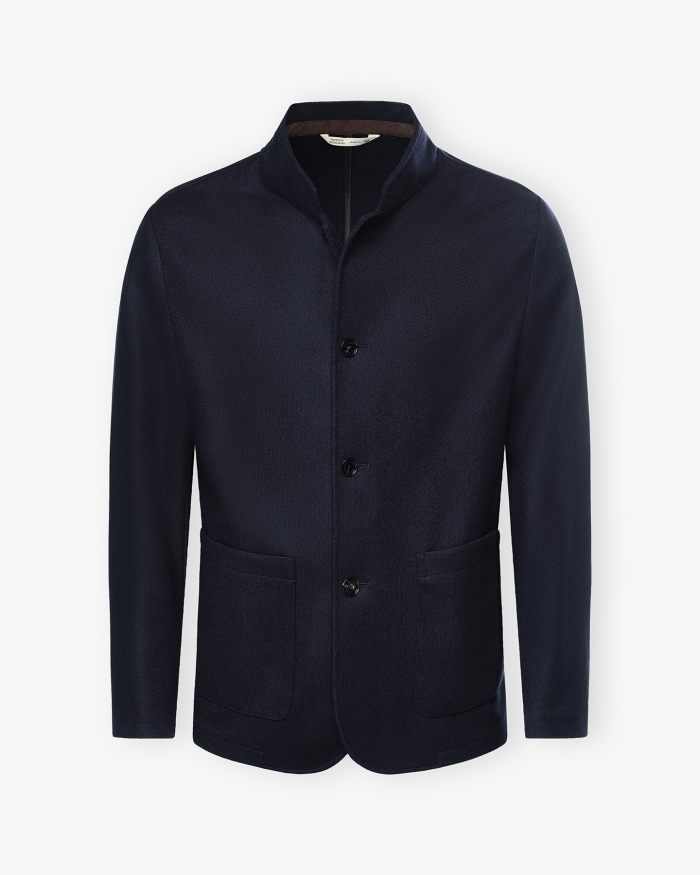 MAURIZIO BALDASSARI Maurizio Baldassari - Stand collar jacket cashmere - Navy