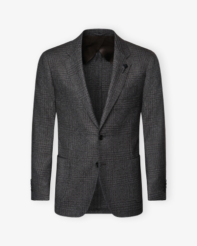 Lardini - Check jacket wool - Brown